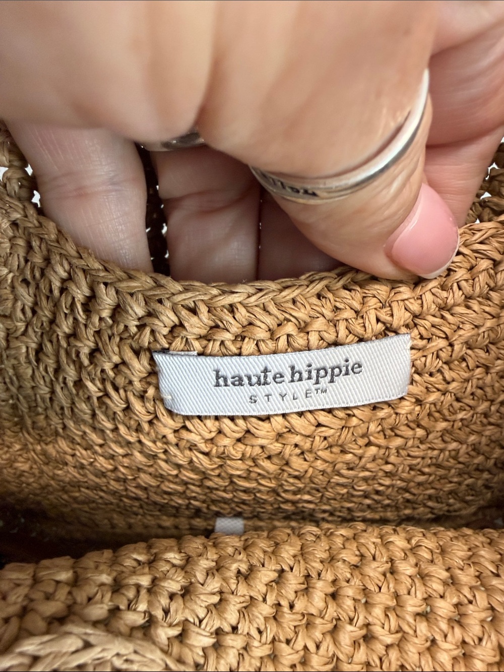 Haute Hippie | Woven Straw Mini Tote Palm Charm - Picture 11 of 12
